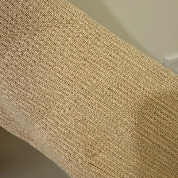 Beige Yellow Ribbed Long Sleeve Top - Picture 6 of 6